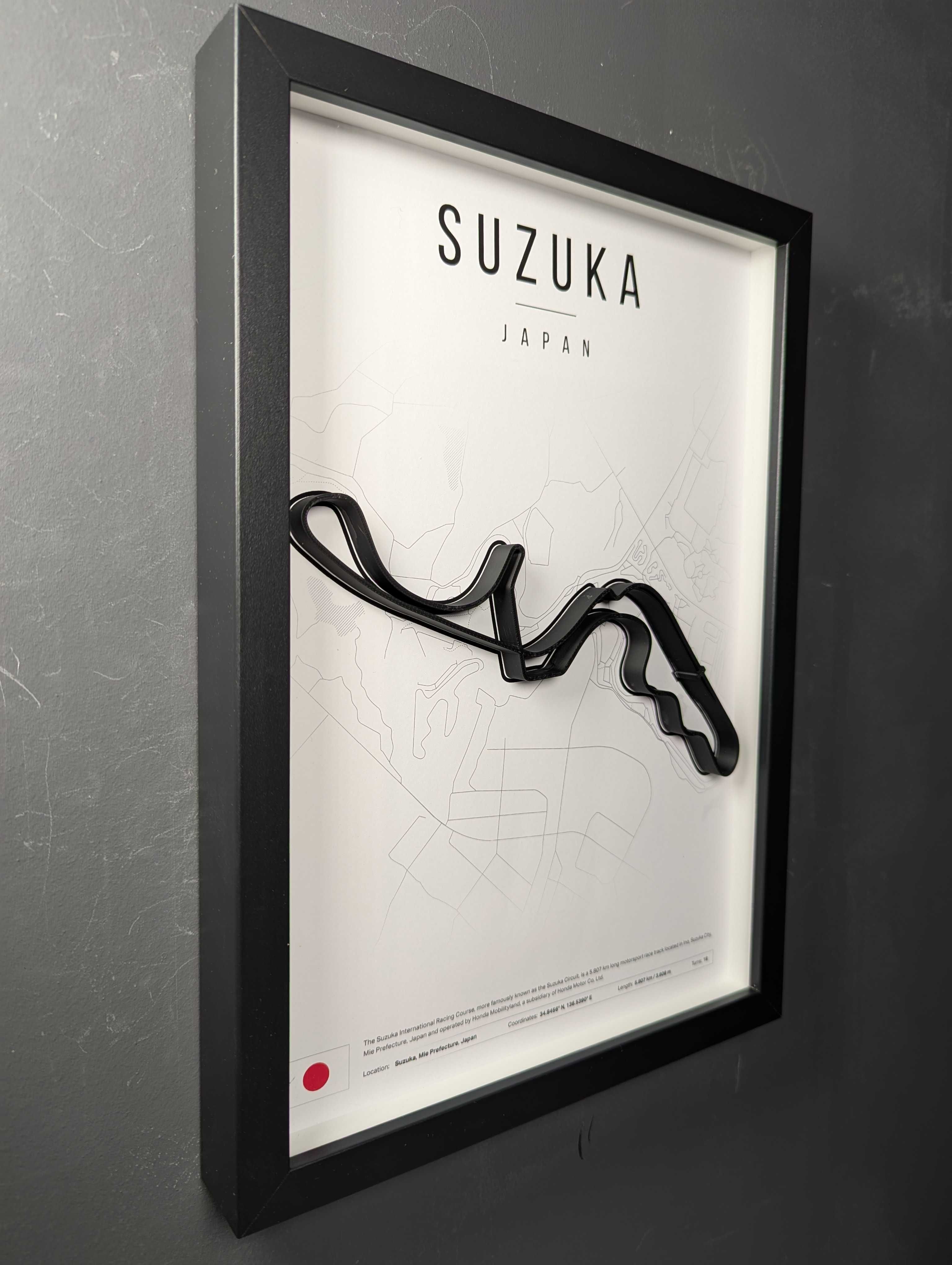Об'ємна Рамка з 3D Трасою SUZUKA Судзука 32x23x3 F1 Japan GP