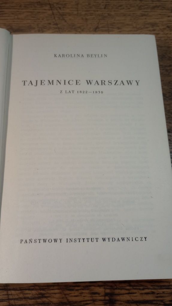 Tajemnice Warszawy z lat 1822 - 1830. Karolina Beylin