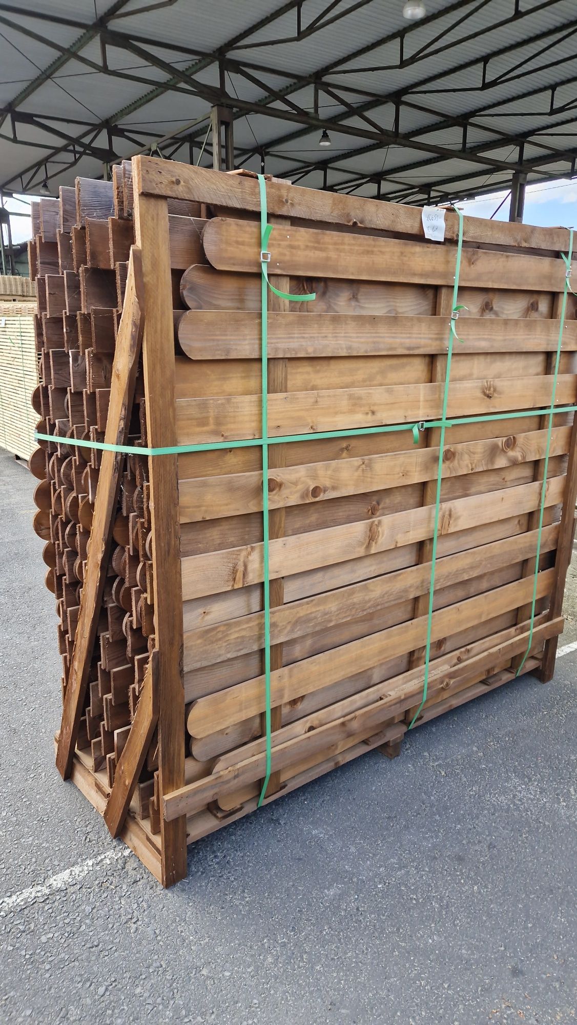 Płot drewniany STARNBERG 180x200cm Gruba deska