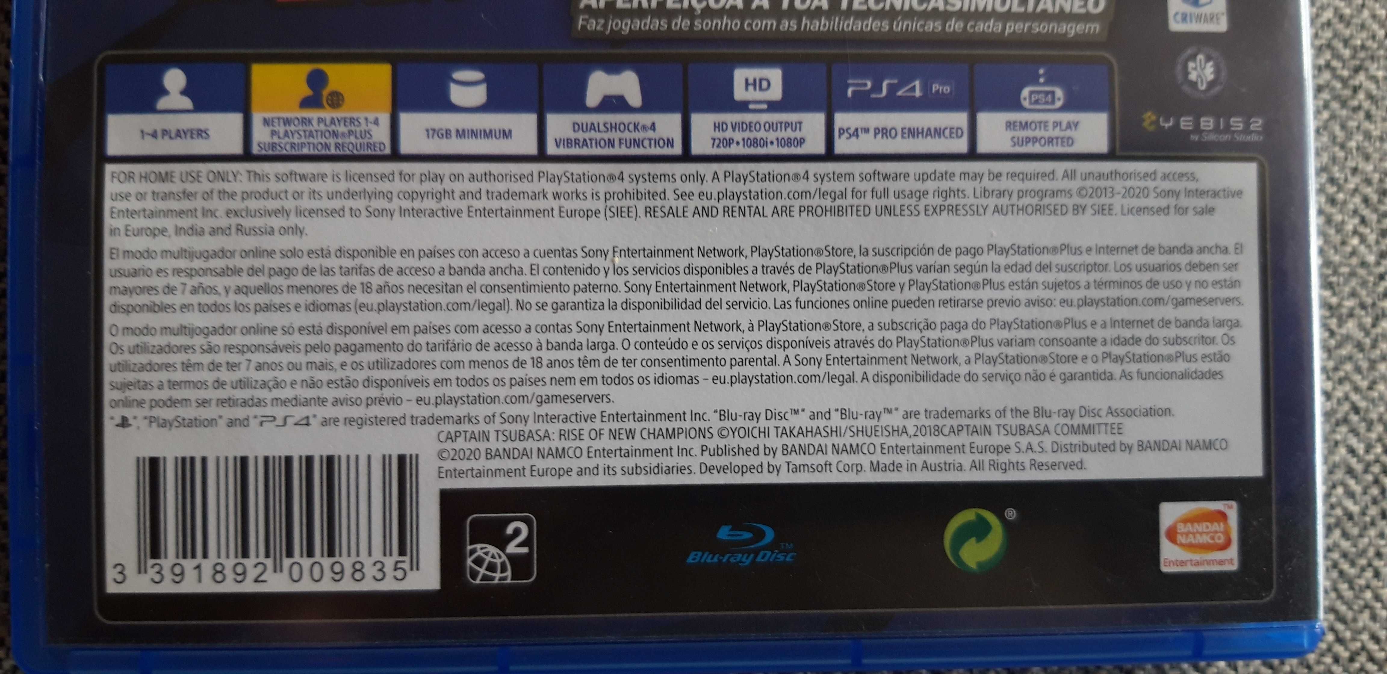 Jogo PlayStation PS4 Captain TSUBASA