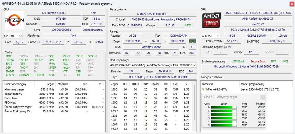 Komputer do gier / pracy – Ryzen 5 + RX 6600 XT – kontakt OLX