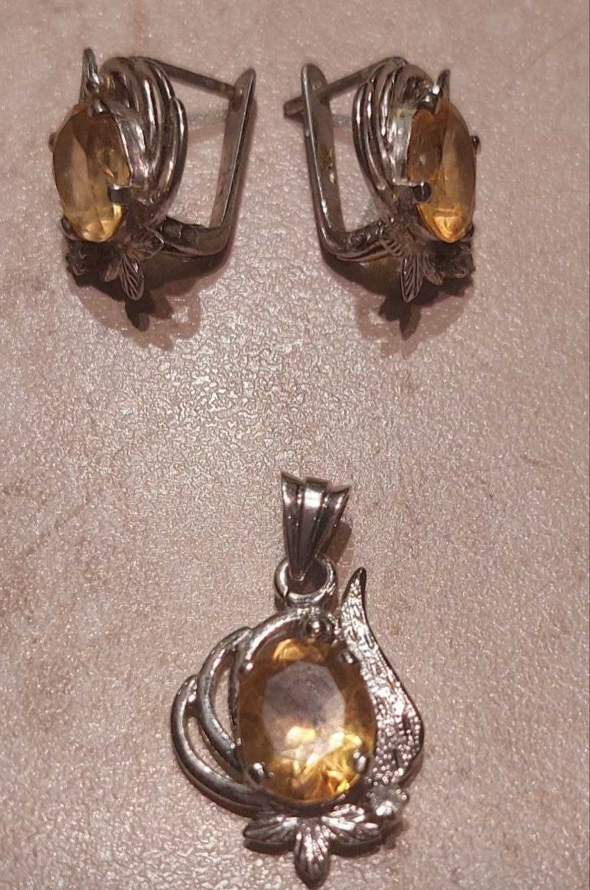 Серебряные украшения с натуральными камнями