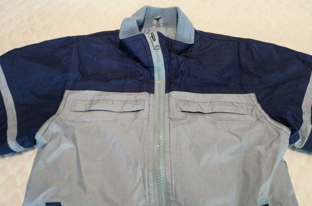 Kurtka przejściowa, jesienna, długi rękaw, niebieska, 104 (Odzież)