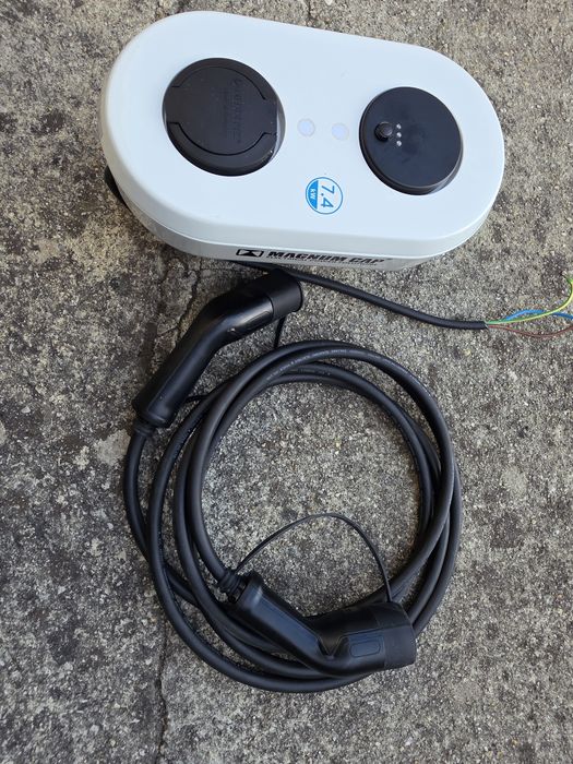 Wallbox 7.4 kw monofásico + cabo trifásico de 22 kw