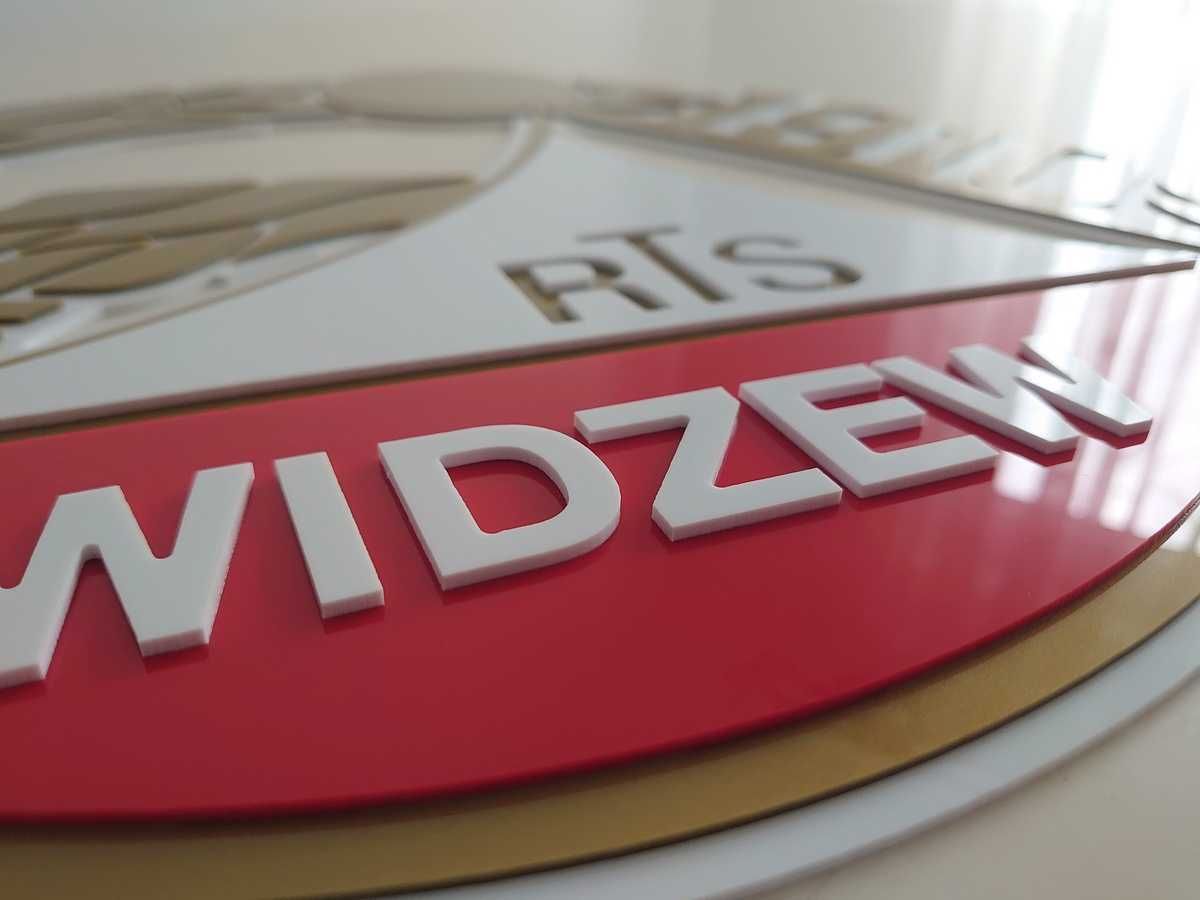 Widzew Łódź Herb 3D na ścianę do domu prezent dla męża