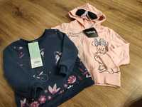 Nowy komplet granatowy dres bluza+ spodnie+ różowa bluza Minnie Mouse