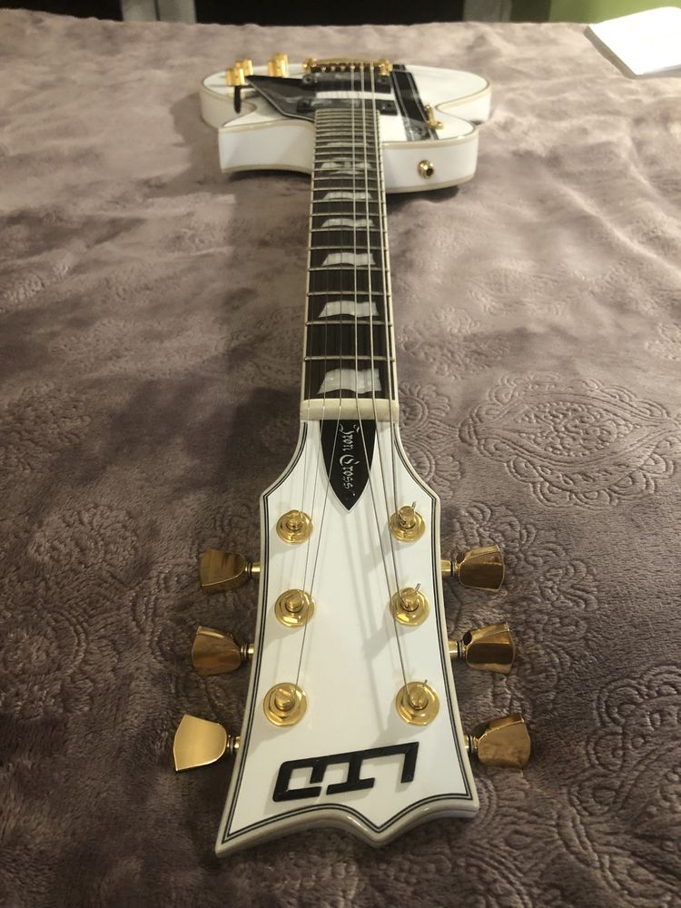 ESP LTD Iron Cross SW snow white custom gitara elektryczna les paul