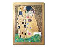 Gustav Klimt POCAŁUNEK obraz malowany + ZŁOTA RAMA Wrocław