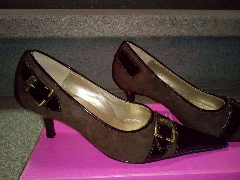 Sapatos Pele Genuína Novos Alta Qualidade Castanhos Moda