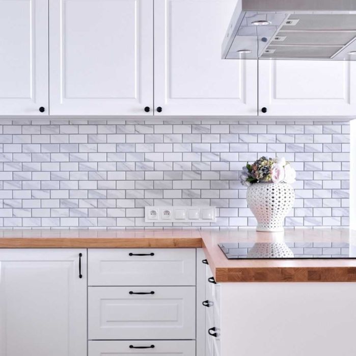 Mozaika Raw Decor Płytka Cegiełka XL Marble Matowa (3 plastry)