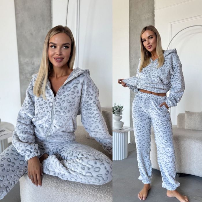 Піжама, домашній костюм махровий теплий