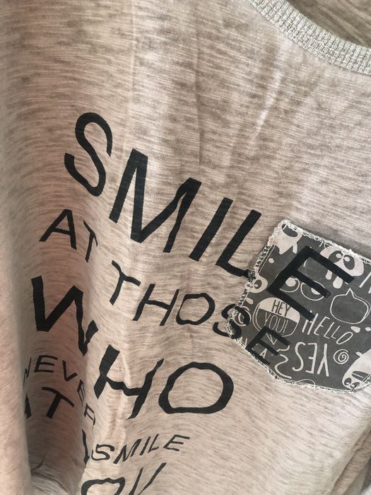 Bluzka pudrowy róż ze srebrną nitką