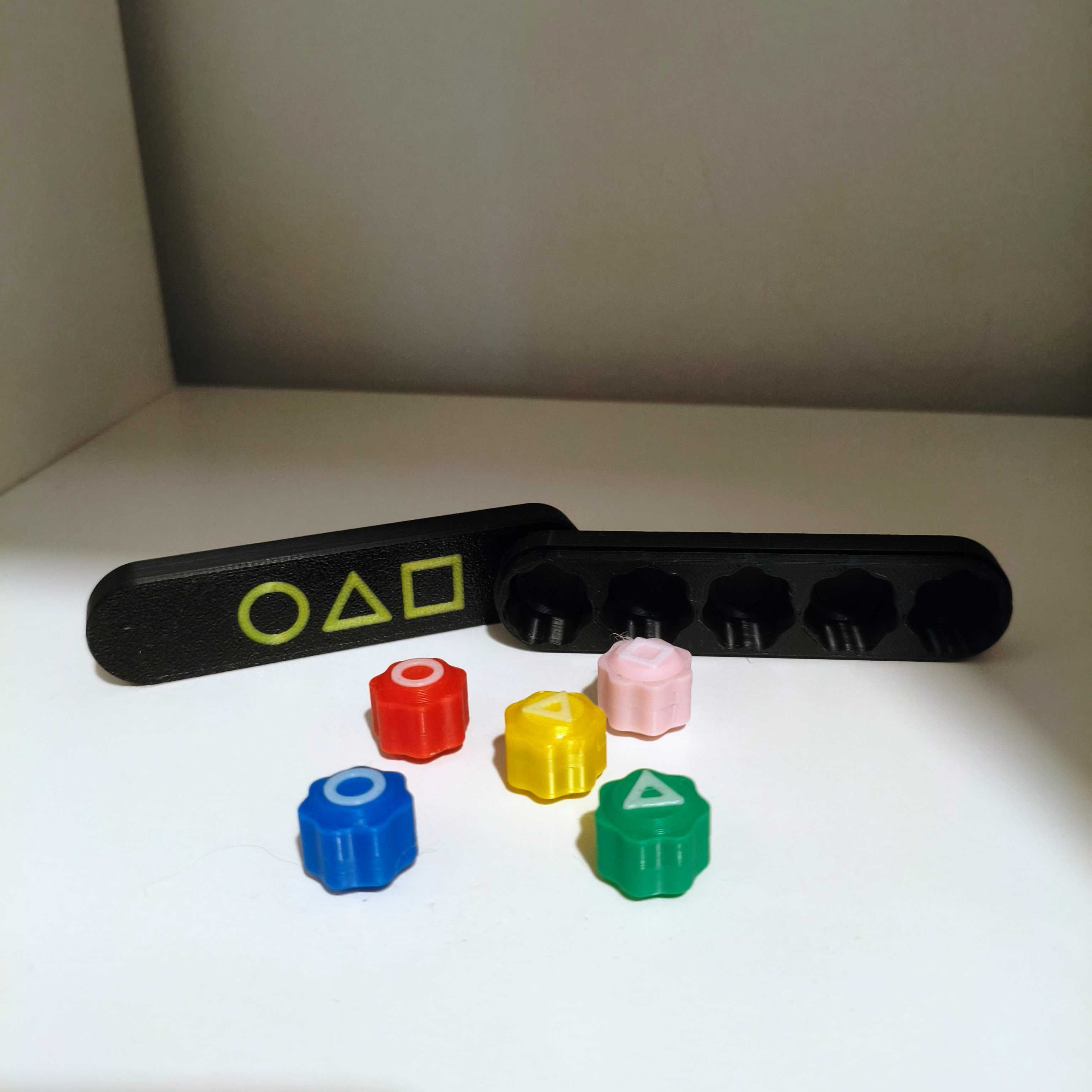 Jogo de dados da serie squid game 2 Gonggi com bolas de chumbo
