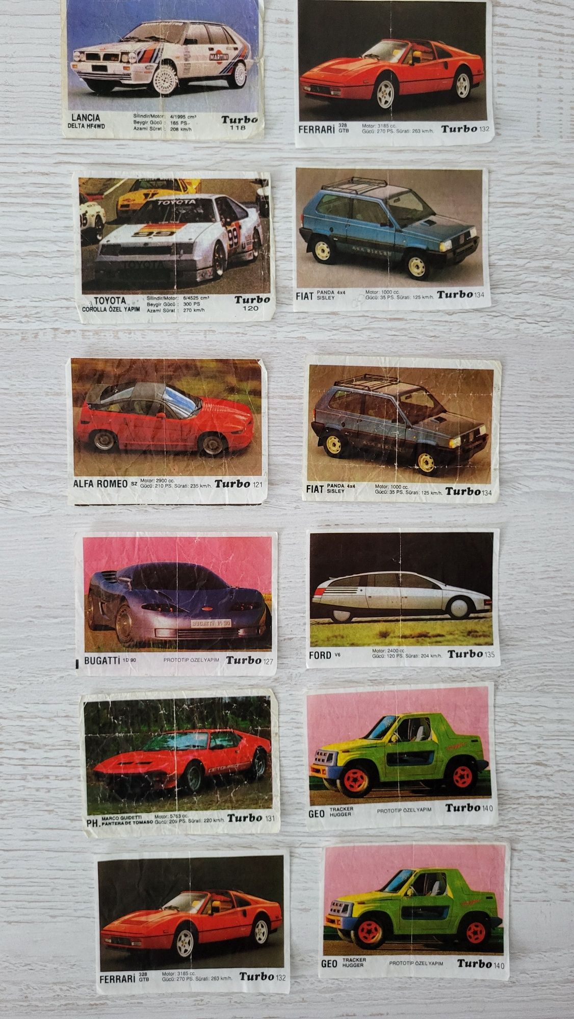 Karteczki obrazki auta guma turbo prl