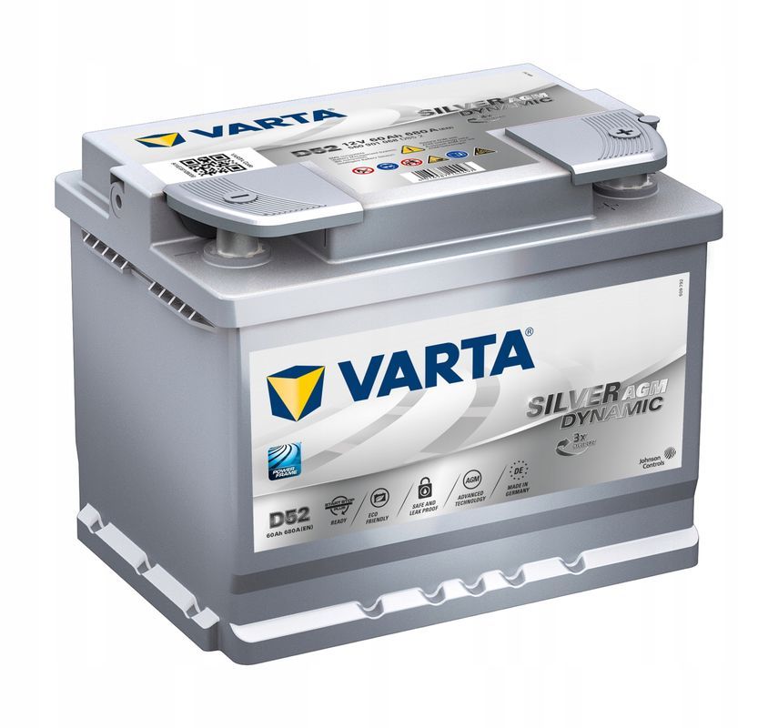 Akumulator Varta Silver Agm 60ah 680a D52