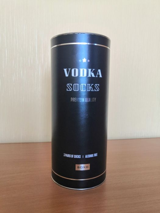 Skarpetki męskie SOXO Vodka Socks - Zestaw 3 pary w tubie