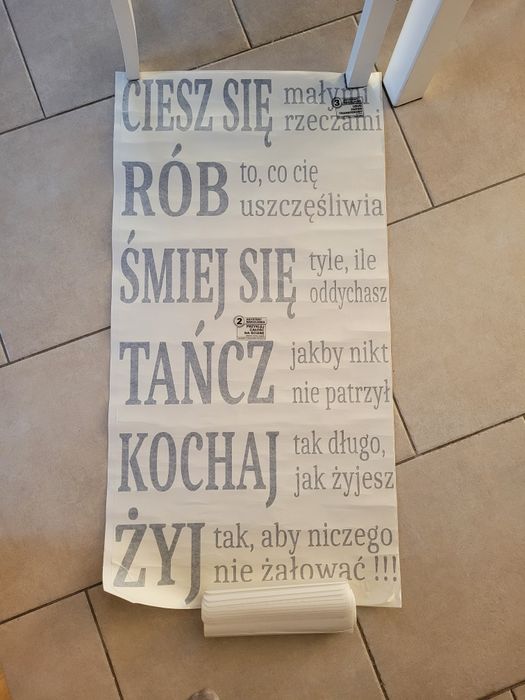 Naklejka napis na ścianę