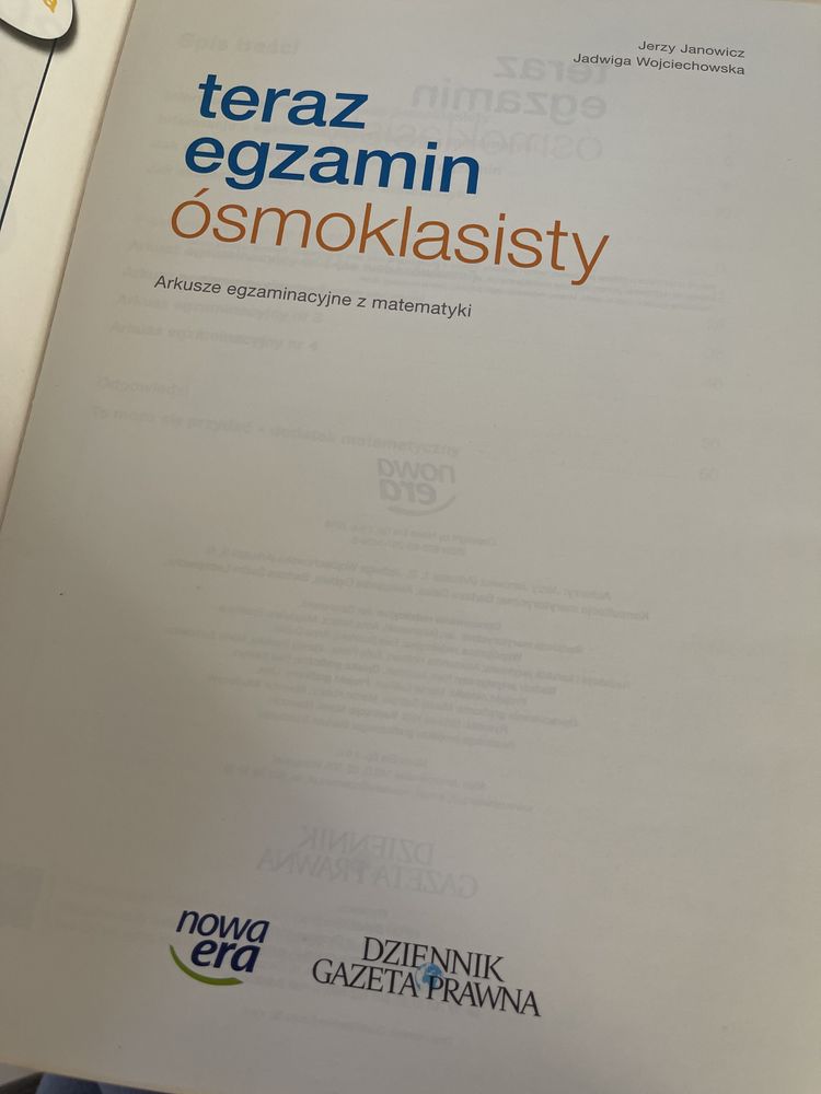 Teraz egzamin ósmoklasisty Matematyka Arkusze nowa era
