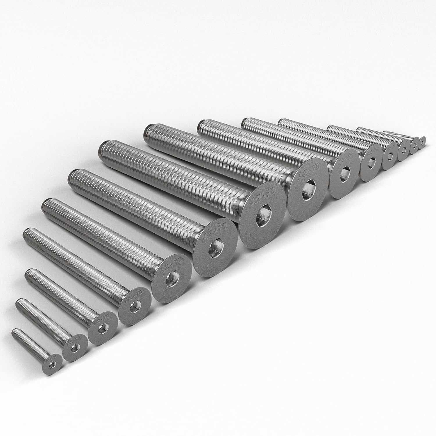 Śruby M10x190 mm 50 szt DIN 7991 A2 V2A imbus stożkowe nierdzewne