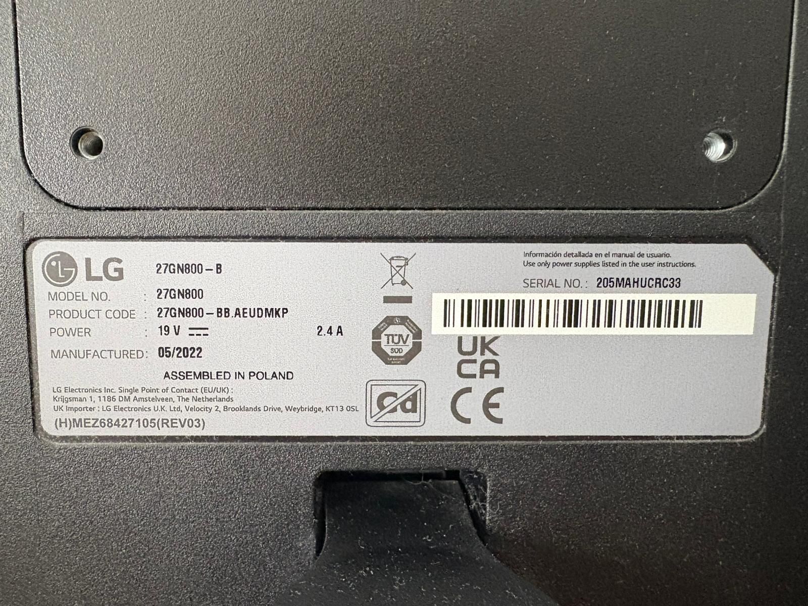 Monitor LG 27GN800-B