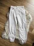 Zara beżowe joggersy denim spodnie S letnie joggery