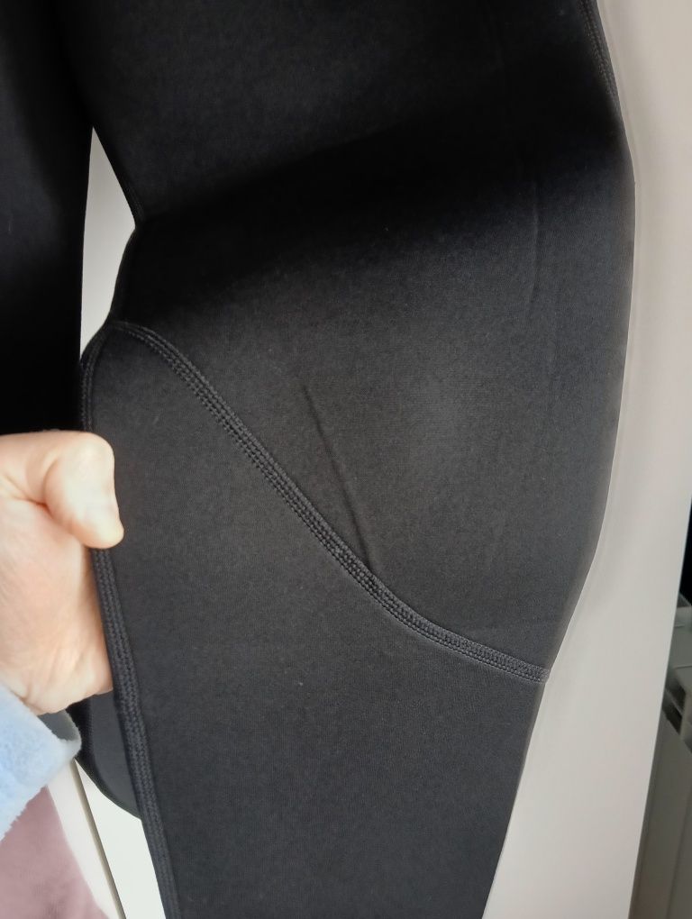 Piankowe legginsy damskie do ćwiczeń fitness utrzymujące temperaturę