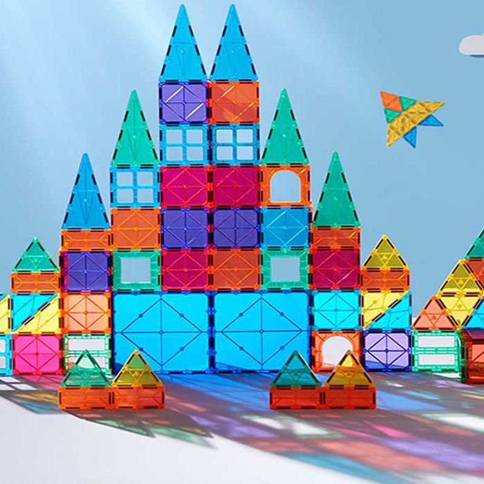 KLOCKI MAGNETYCZNE 3D ZESTAW XXL edukacyjne układanka 120el dla dzieci