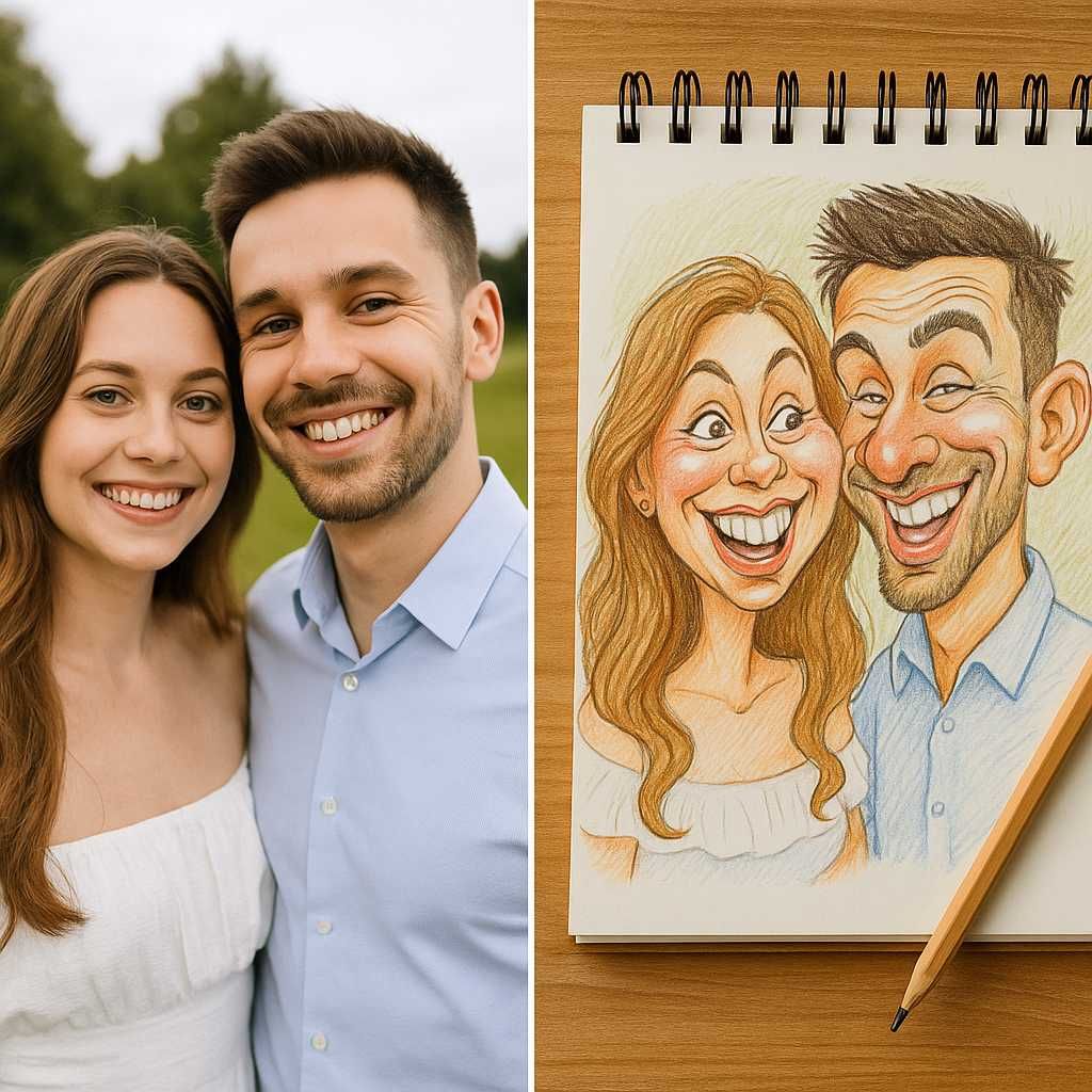 Karykatura ze zdjęcia PREZENT A5, A4, A3 - Gratis!