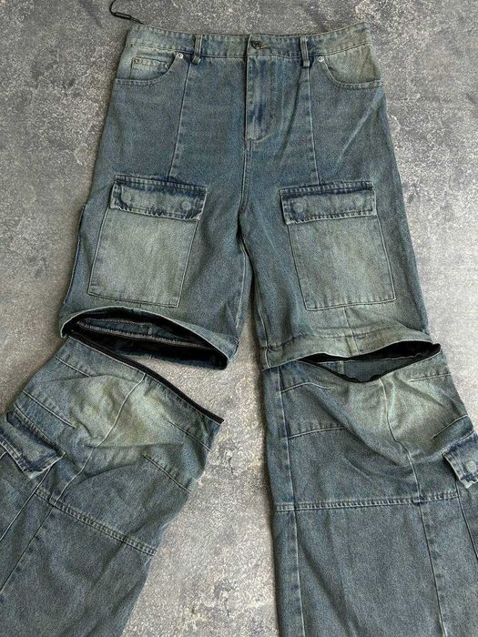 Джинси Balenciaga Cargo faded baggy штани archive синие джинсы сині