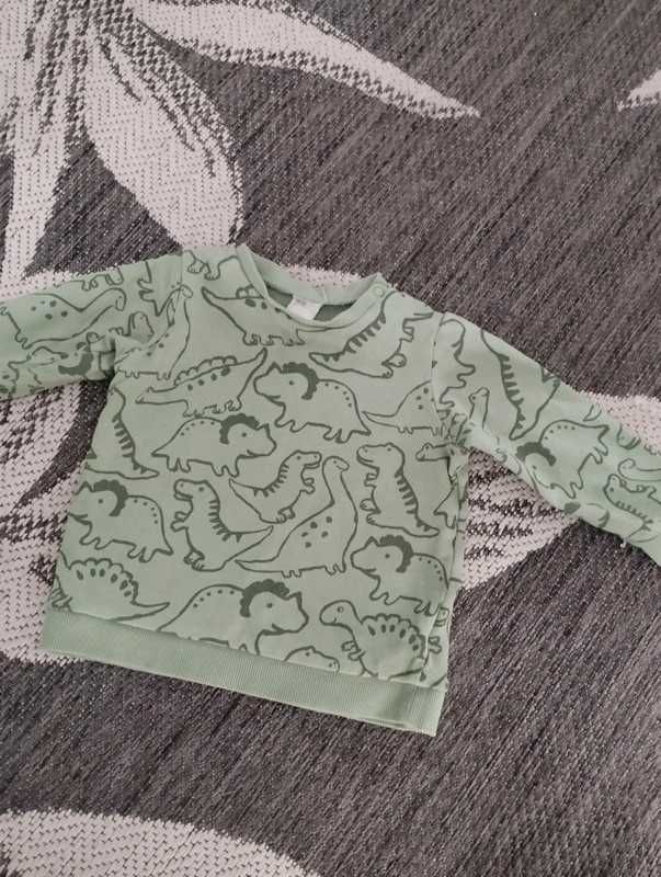 Zielona bluza w dinozaury 80