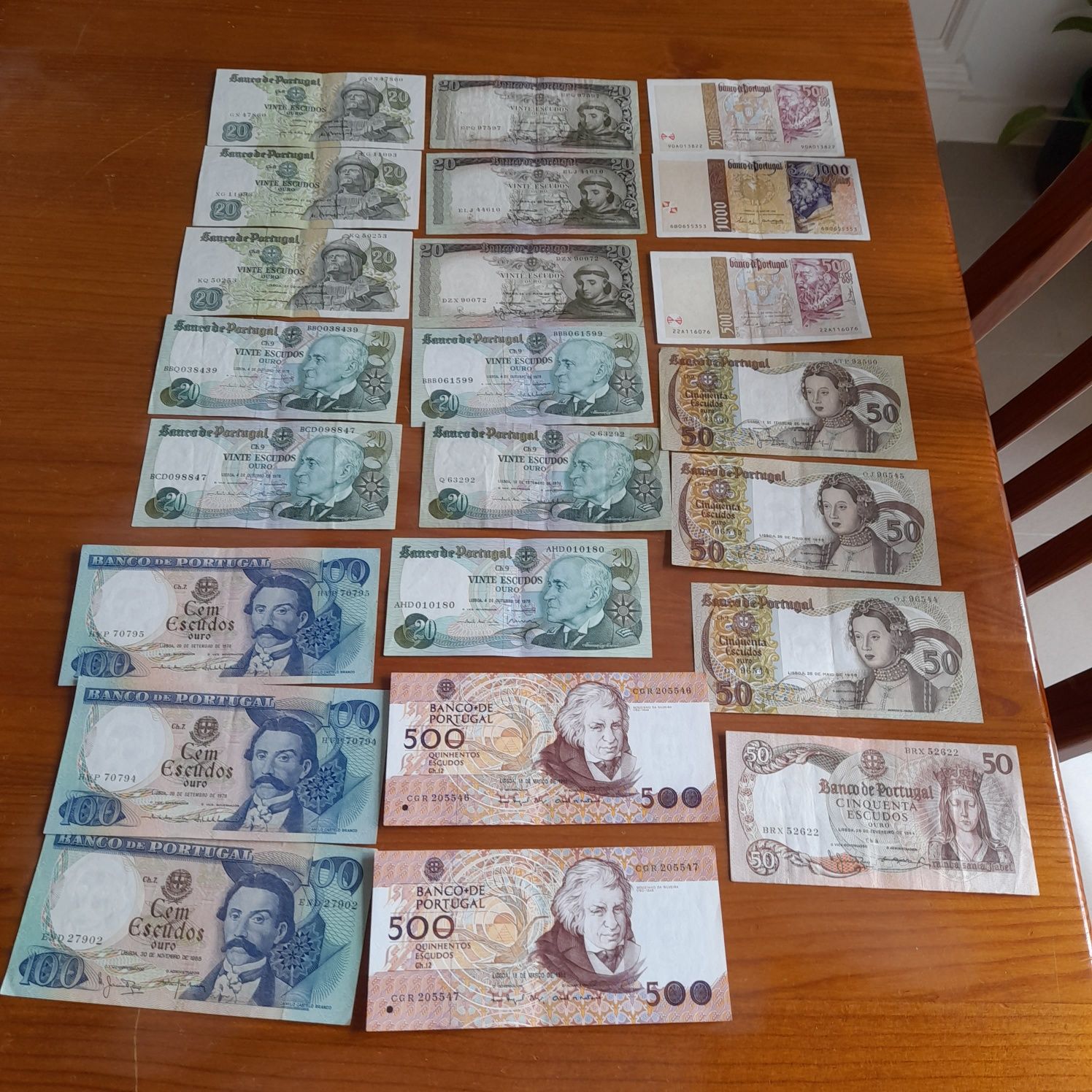 Notas de escudo colecao
