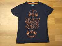Koszulka Little Kids 110 granatowa z deskorolką chłopięca t-shirt