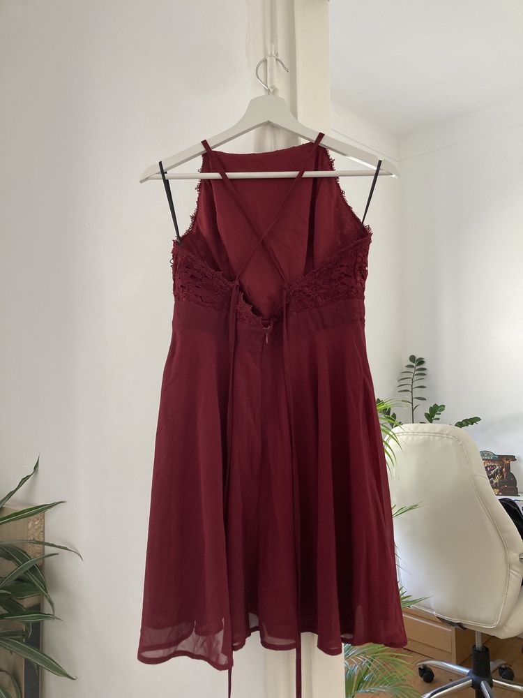 Vestido bordeaux Shein M (novo)