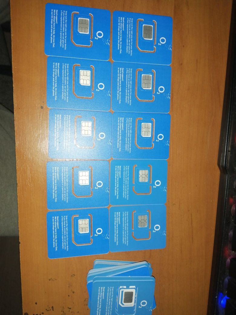 5x karta sim starter O2 UK