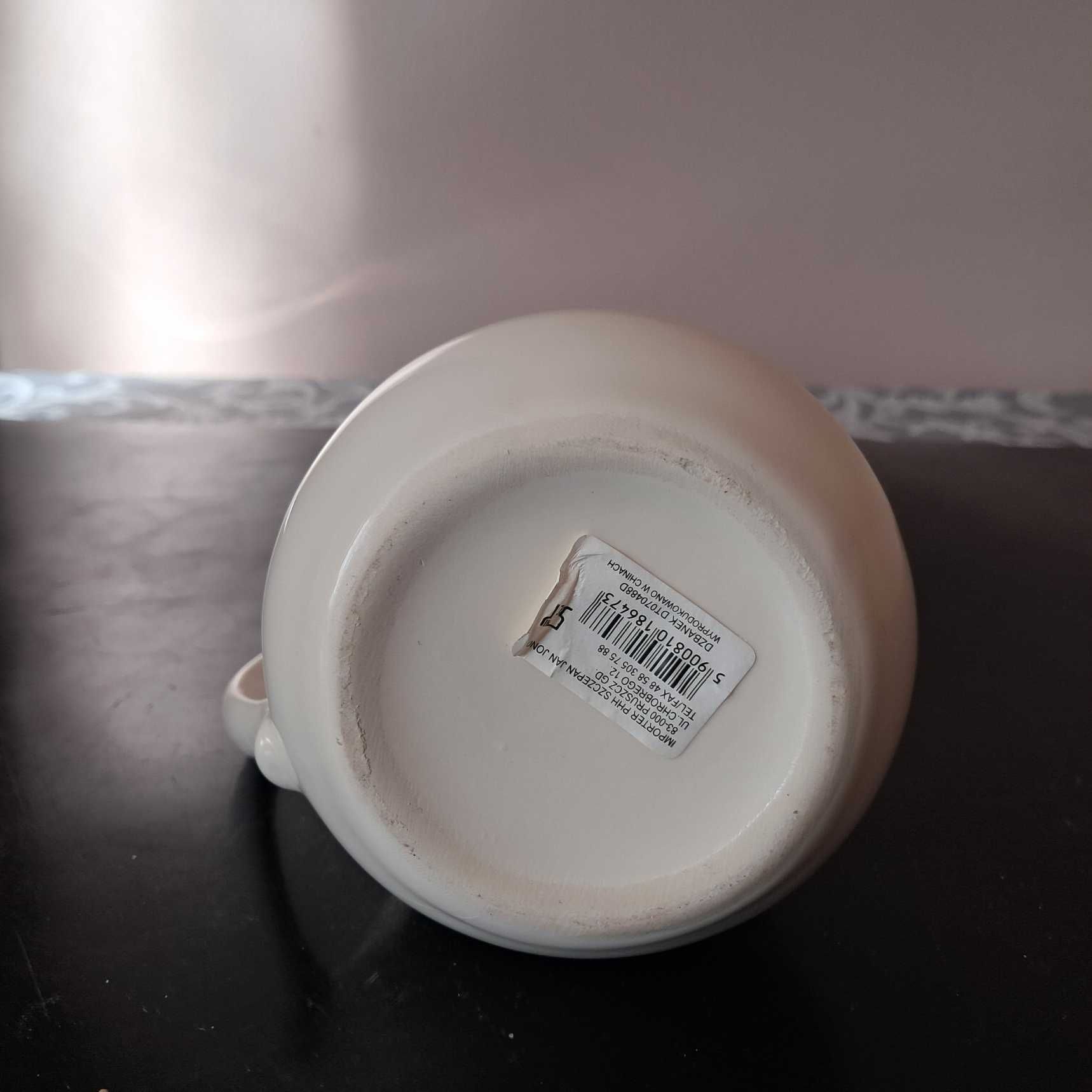 Porcelanowy dzbanek na mleko Sweet Home 16 cm – bardzo dobry stan