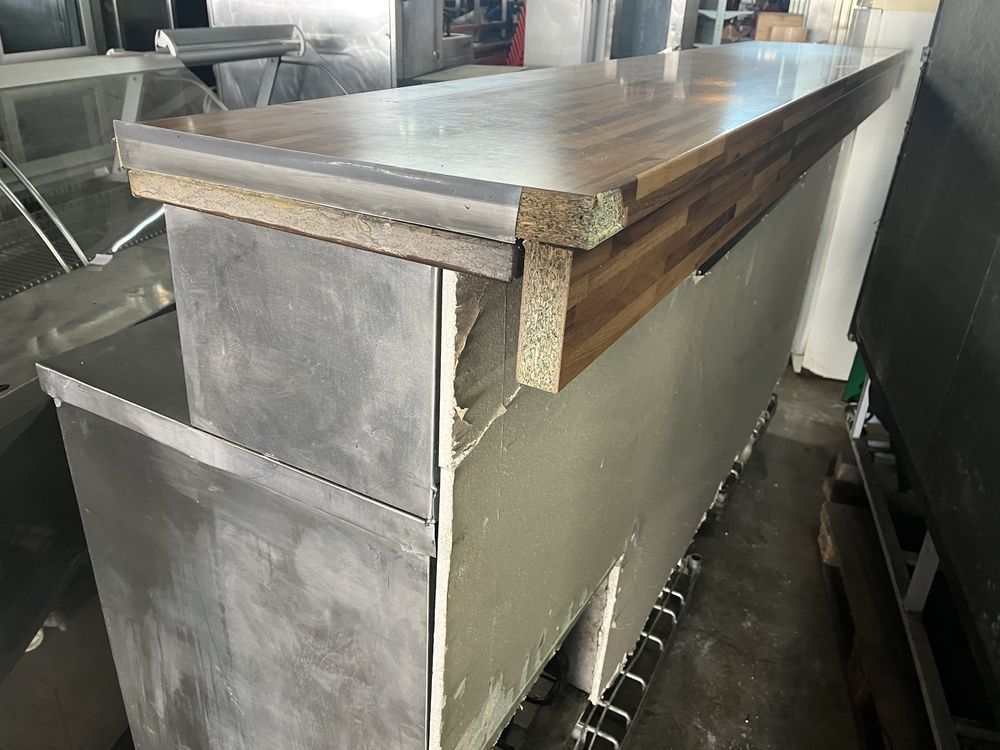 Balcão de Atendimento Refrigeração de 3 portas em inox