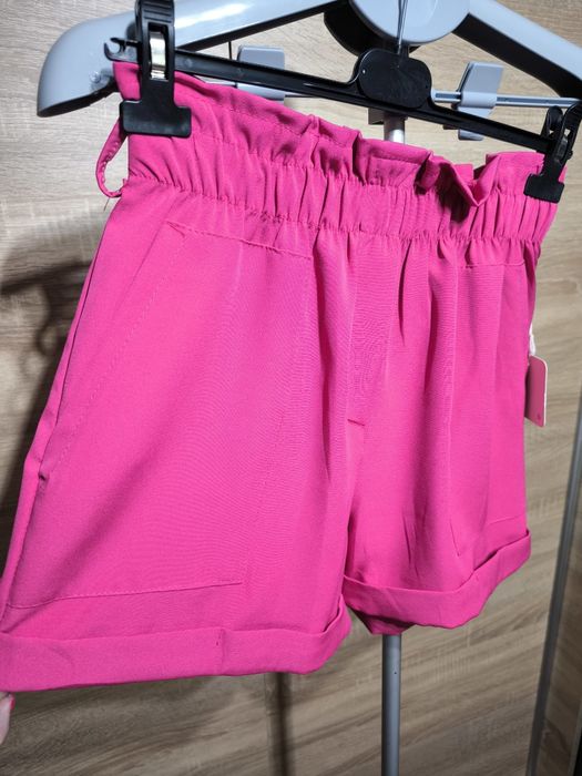 Szorty fuksja wysoki stan włoskie roz S-L