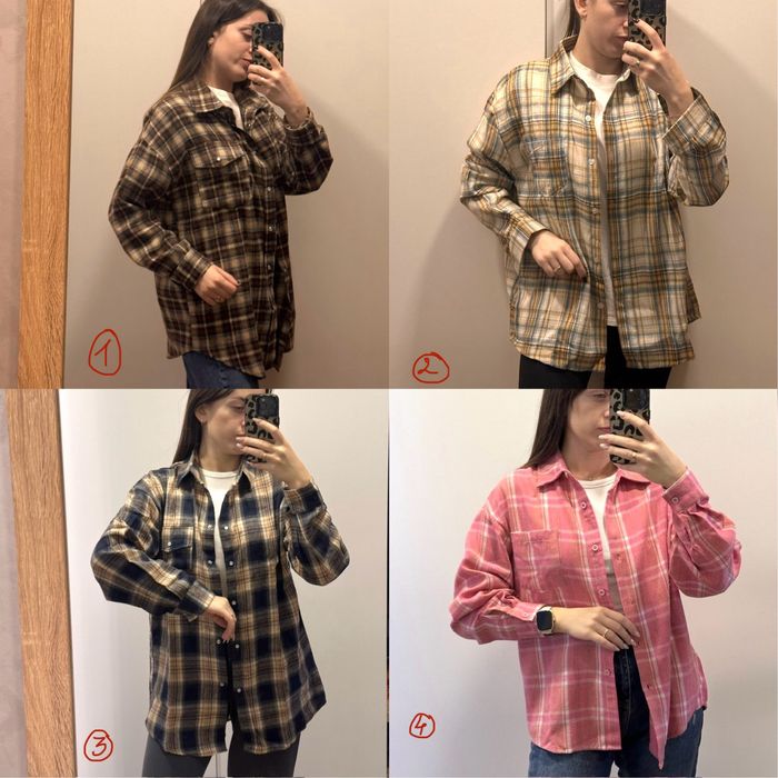 Нова  сорочка в клітинку оверсайз унісекс клітчаста рубашка