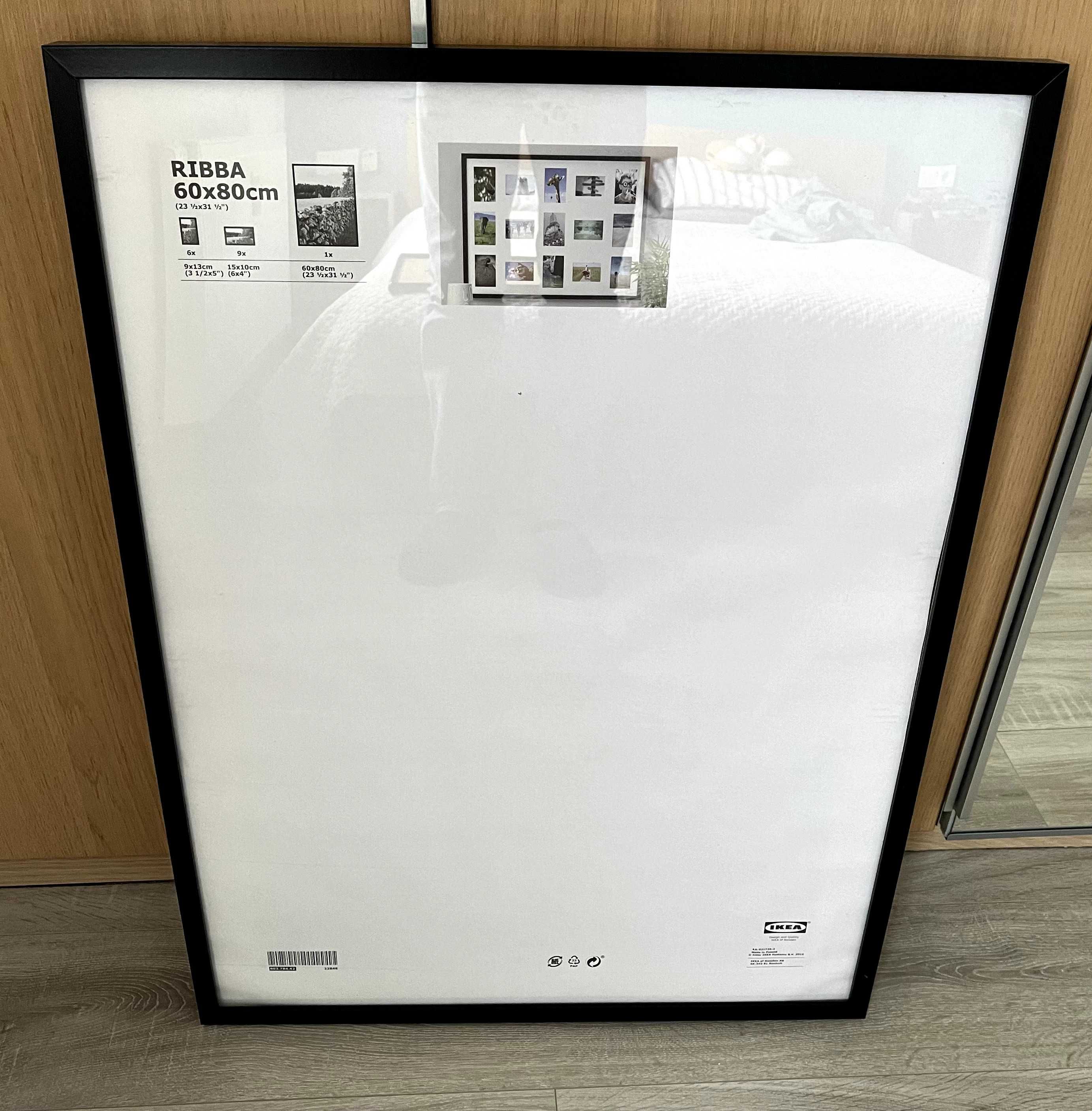 Ikea RIBBA ramka drewniana czarna 60x80cm