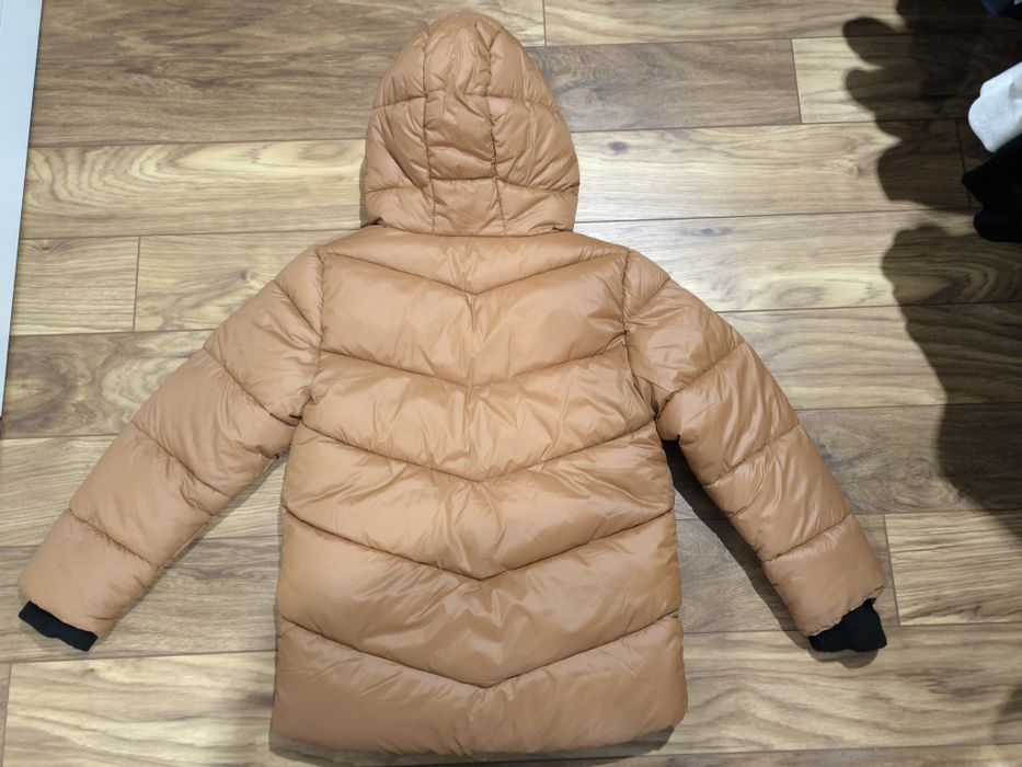 Zimowa kurtka chłopięca 134 cool club smyk pikowana karmelowa  nowa