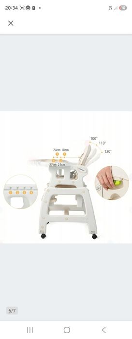 Krzesło do karmienia 3w1