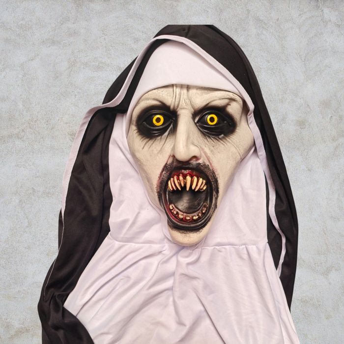 Przerażająca realistyczna maska Zakonnica - Obecność Halloween kostium