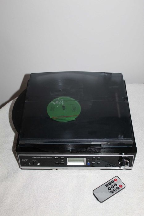 MAGINON Gramofon z wbudowanymi głośnikami USB AUX SD MP3 pilot Wysyłka