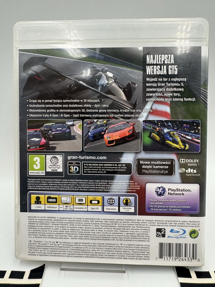 Gran Turismo 5 Academy Edition Ps3 Gwarancja