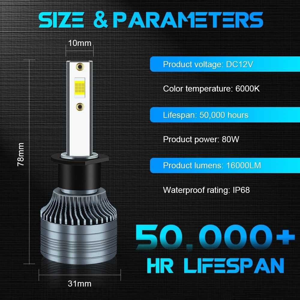 Chemini H1 żarówki LED 6000K 12V IP68