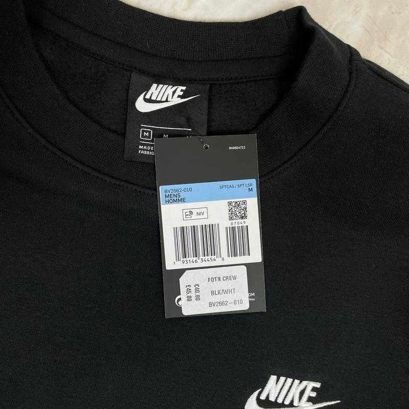 Світшот Nike Nsw Club Fleece BV2662-010 ОРИГІНАЛ толстовка кофта