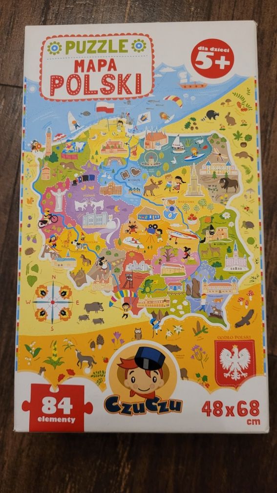 Puzzle Czuczu mapa Polski jak nowe