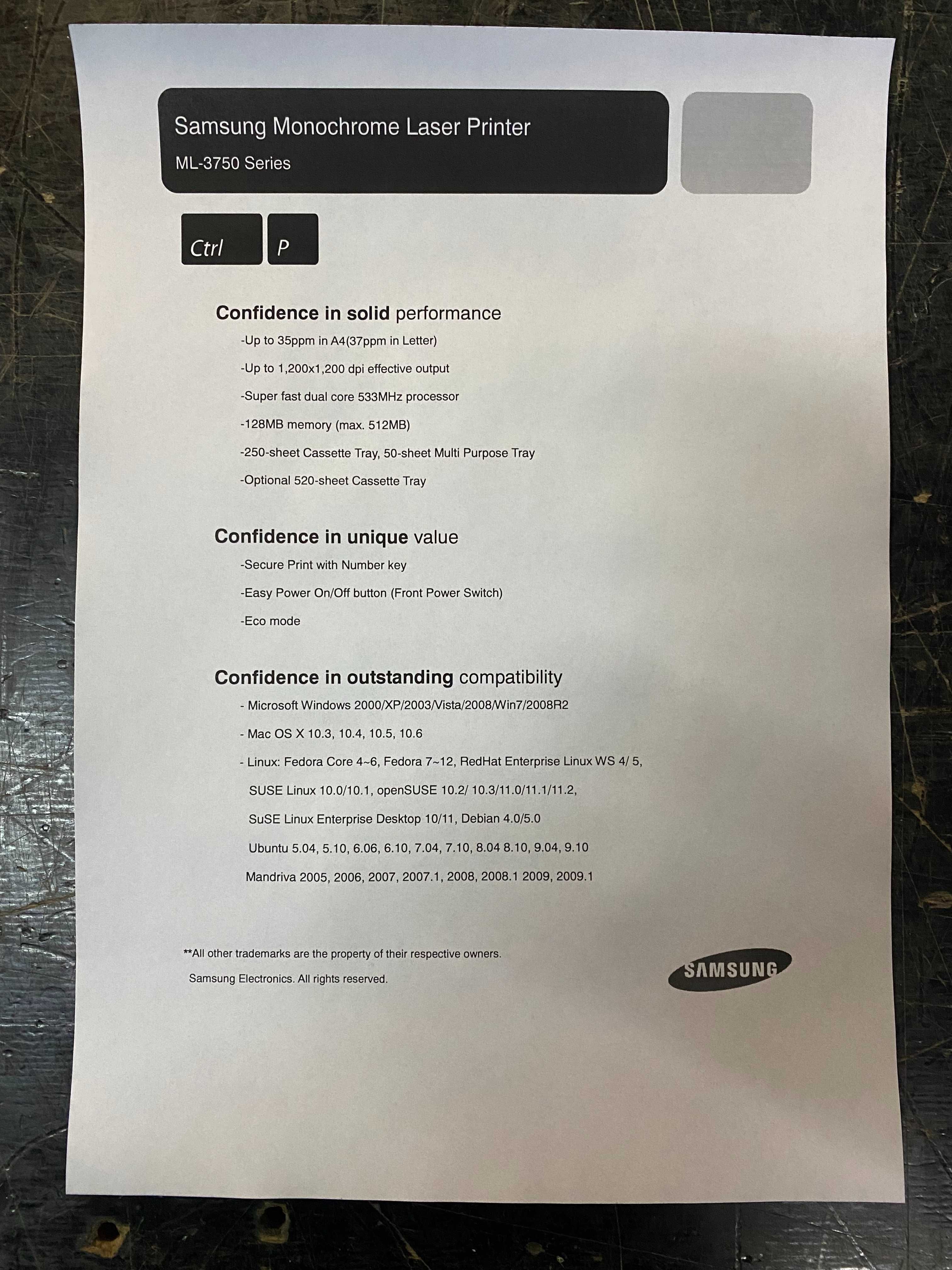 Принтер Samsung ML-3750ND та інші в асортименті