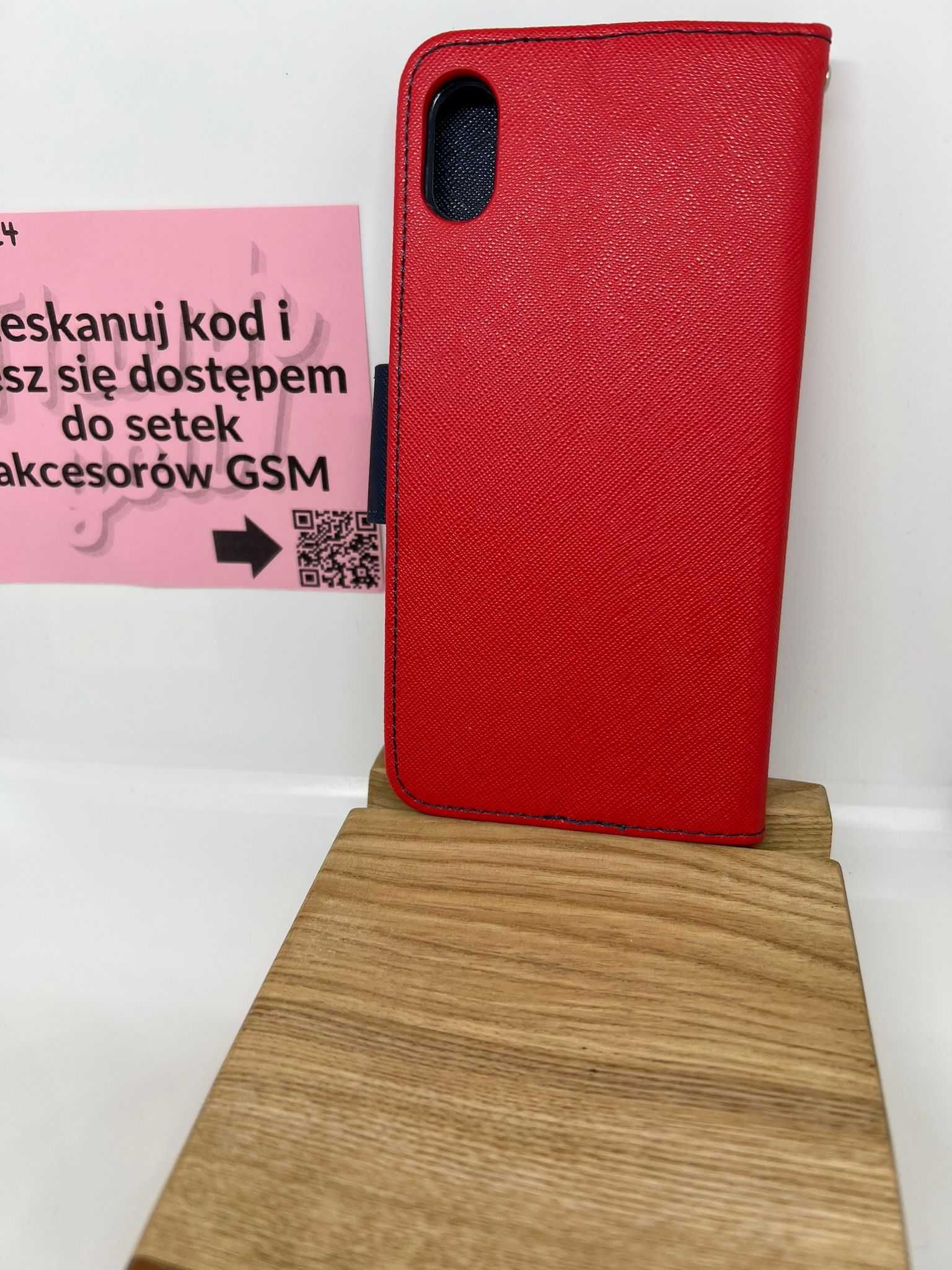 Kabura Fancy Book do Iphone XS MAX czerwony / granatowy
