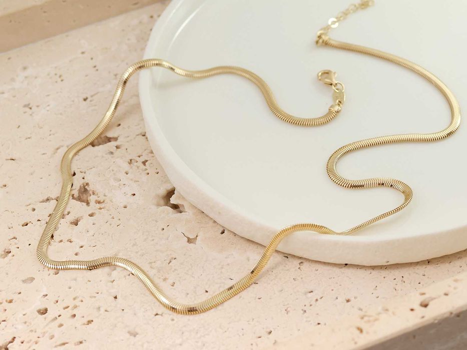 Łańcuszek złoty linka snake 2.6mm  NOWY  PR 585 45cm